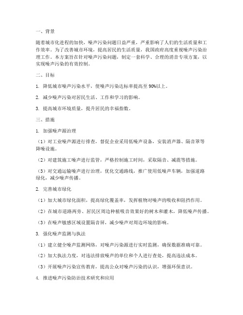 消音专项方案