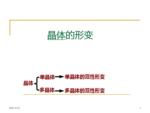 晶体的形变