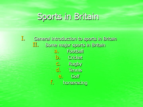 英美文化-XI-Sports in Britain-英国的体育