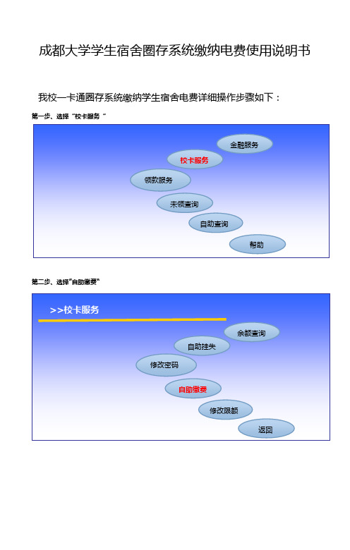 成都大学学生宿舍圈存系统缴纳电费使用说明书