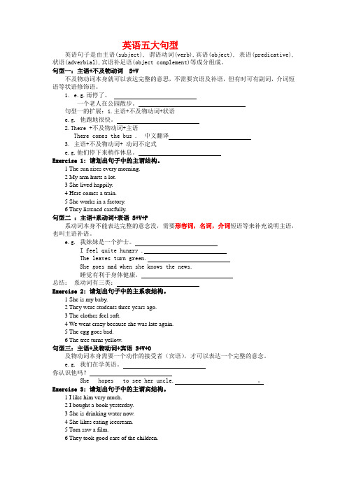 英语六大句型6大句型