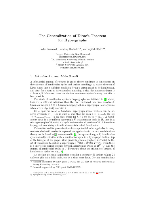 The Generalization of Dirac’s Theorem for Hypergraphs