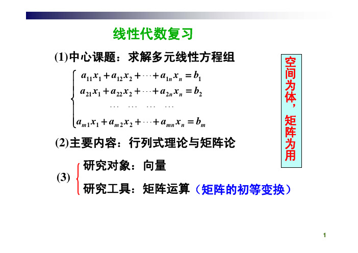 线性代数B总复习