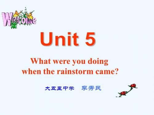 英语人教版八年级下册Unit5  What were you doing