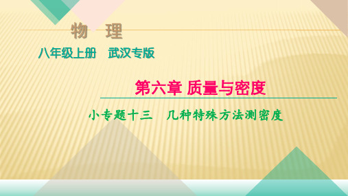 2018年秋人教版八年级物理(武汉地区)上册作业第六章.小专题十三几种特殊方法测密度