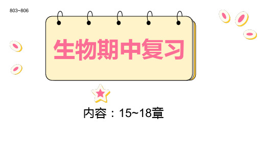 〖生 物〗15~18章复习课件-2024--2025学年北师大版生物八年级上册