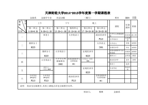 14-15-1金融系课表 (1)