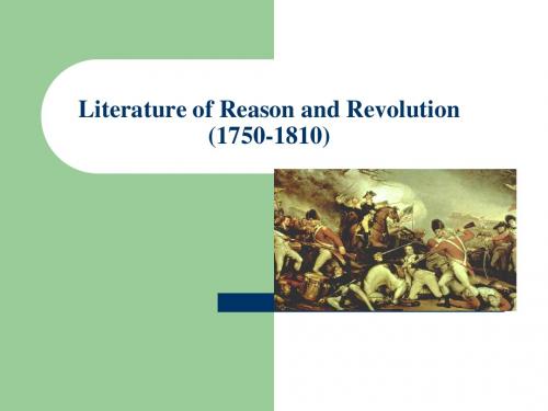 2. Literature of Reason and Revolution