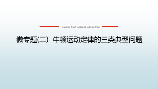 高中教育数学必修第二册湘教版《微专题(二) 牛顿运动定律的三类典型问题》教学课件