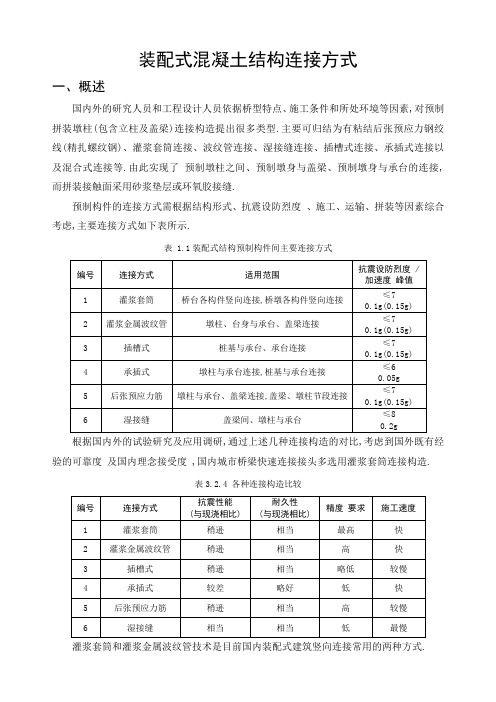 装配式混凝土构件连接方式(装配式调研课题)[详细]