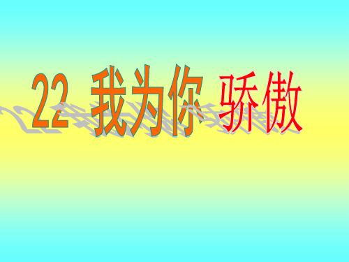 22我为你骄傲.正稿PPT课件