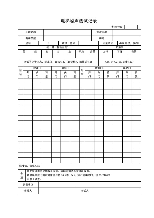 建筑工程施工技术资料管理规程表格(600多张,word版,可打印)---DT033