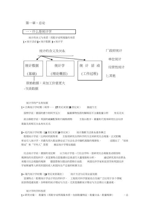 统计学第一章整理