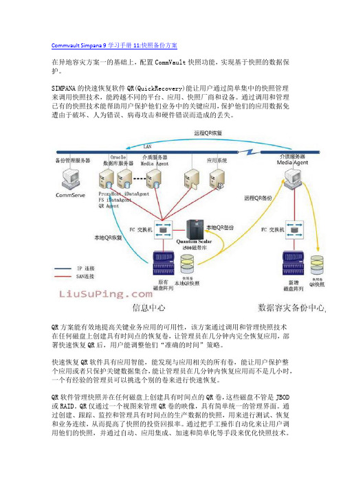 Commvault Simpana 9学习手册11：快照备份方案