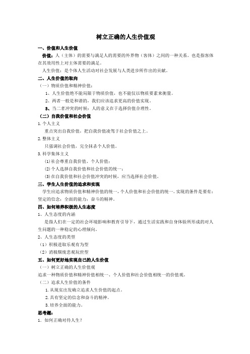 哲学基础——树立正确的人生价值观1