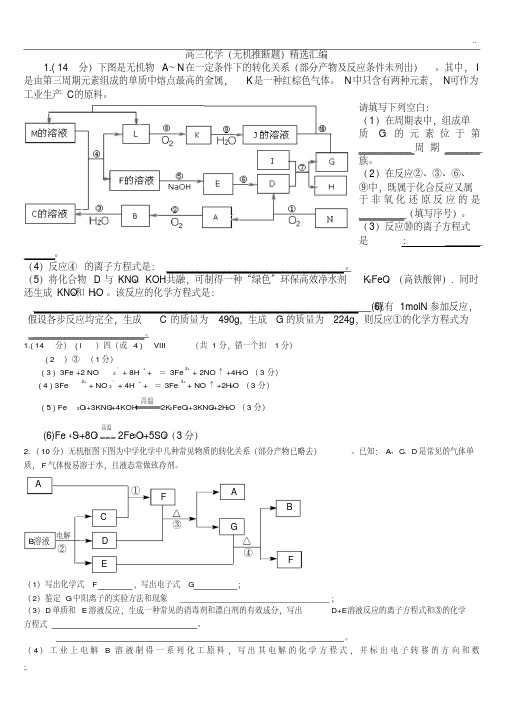 高考化学无机推断题大汇总(1)