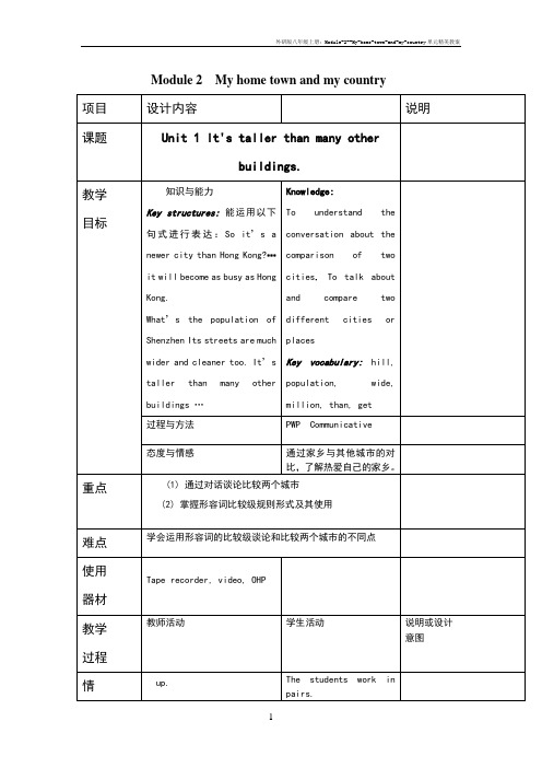 外研版八年级上册：Module-2--My-home-town-and-my-country单元精美