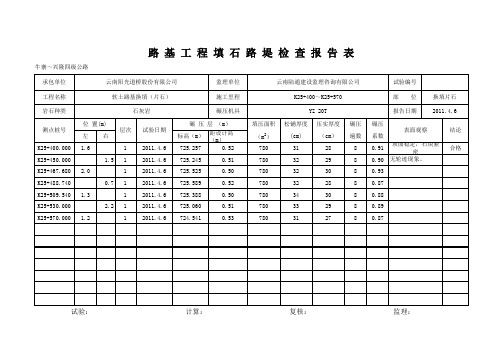 公路工程软基换填相关资料K25+400～K25+570