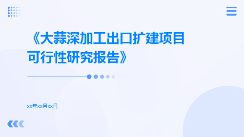 大蒜深加工出口扩建项目可行性研究报告