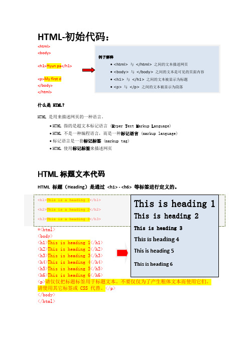 HTML 基本教程