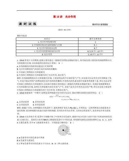 高考生物一轮复习 第三单元 细胞的能量供应和利用 第1