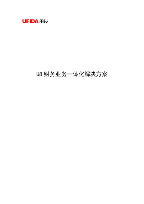 U8财务业务一体化解决方案