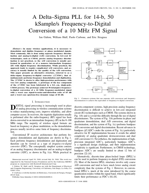 kSamples Frequency-to-Digital Conversion of a 10 MHz FM Signal