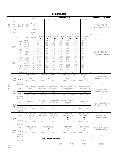 职位职级管理体系-6在职员工职级评估表