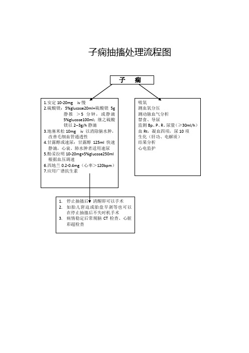 子痫抽搐处理流程图