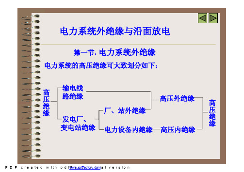 沿面放电与外绝缘