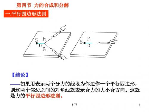 高一物理力的合成和分解(新编教材)