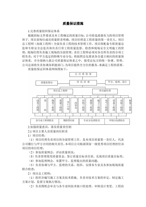 质量保证措施