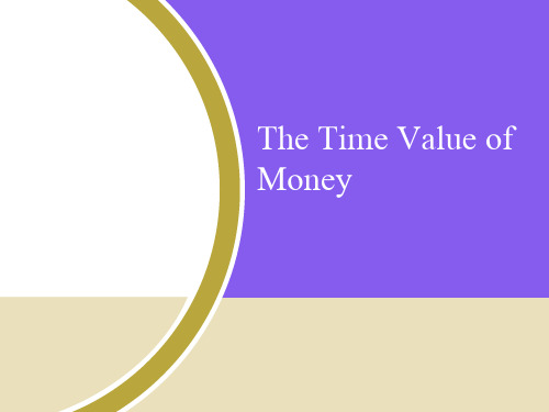 财务管理基础课件：The Time Value of Money