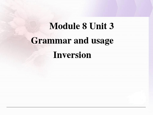 牛津译林版模块八第三单元语法  倒装结构