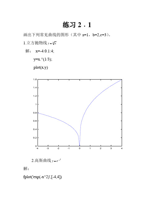 数学实验作业