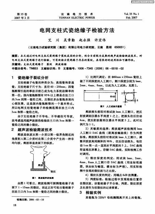 电网支柱式瓷绝缘子检验方法