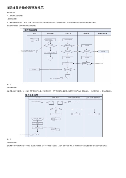 IT运维服务操作流程及规范