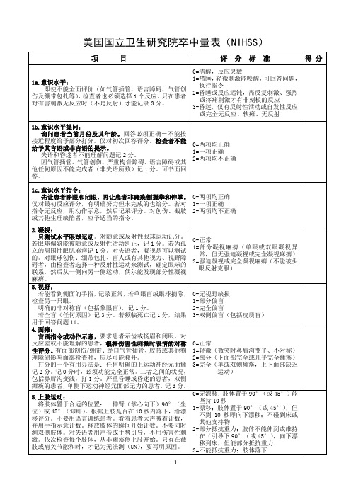 NIHSS评分量表_最标准使用版