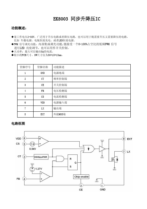 EK8003同步升降压IC