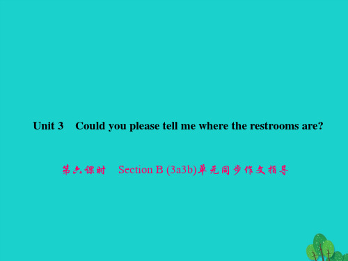 九年级英语Unit3Could you please tell me where the restrooms are(第6课时)Section B(3a-3b)同步作文