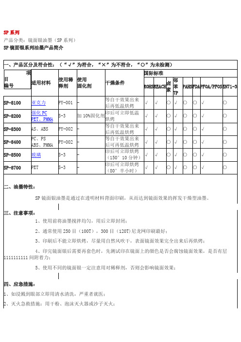 SP系列产品简介