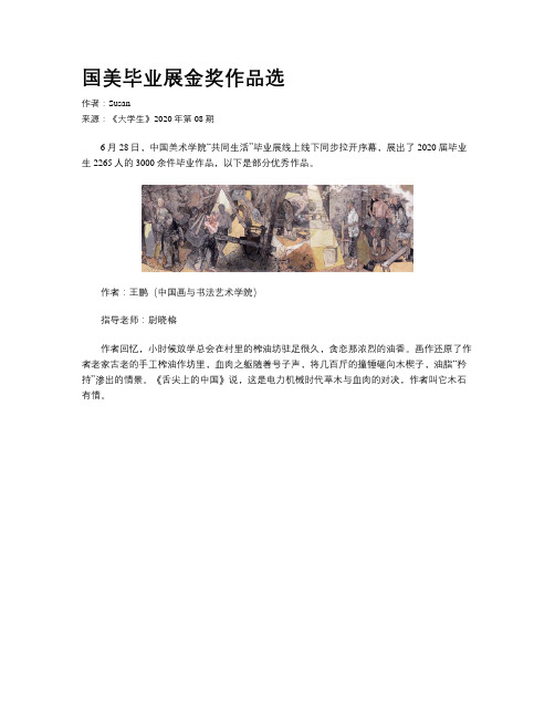 国美毕业展金奖作品选