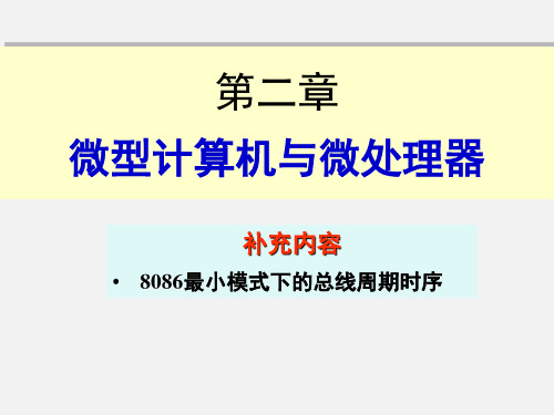 课件_22_讲_补充1：8086最小模式下的总线时序+DRAM控制器等+重点提要