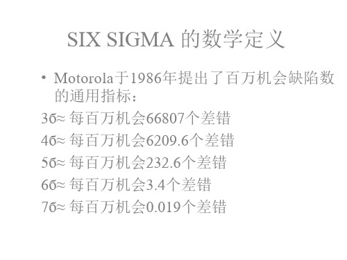 6Sigma概述PPT30页精编版