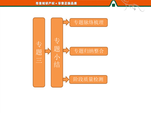 高二历史人民版选修4课件：专题三  知识整合与阶段检测