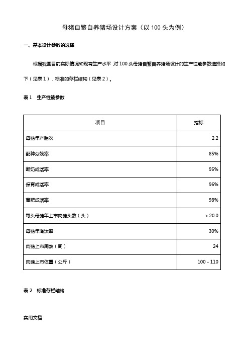 《猪场设计方案百头》word版