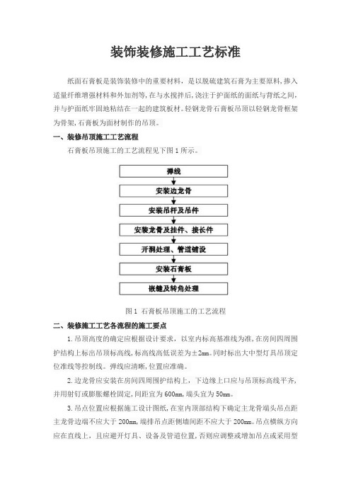 装饰装修施工工艺标准