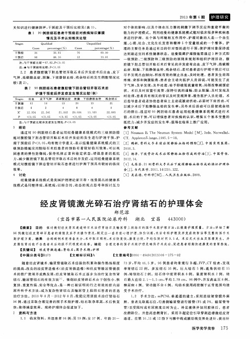 经皮肾镜激光碎石治疗肾结石的护理体会