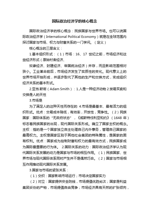 国际政治经济学的核心概念