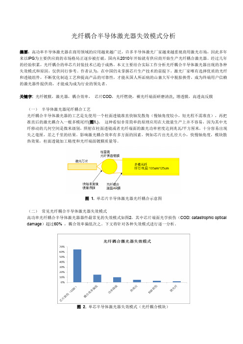 高功率光纤耦合半导体激光器失效分析